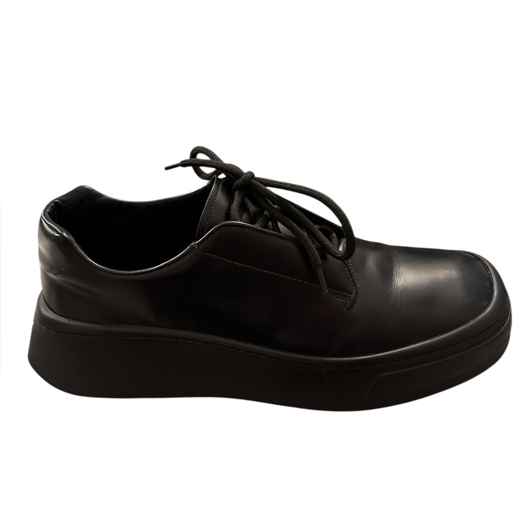 PRADA 2EG312 Chunky Black Leather Men Shoes Sz 11 US Sneakers (Run Very Large) - Picture 2 of 6